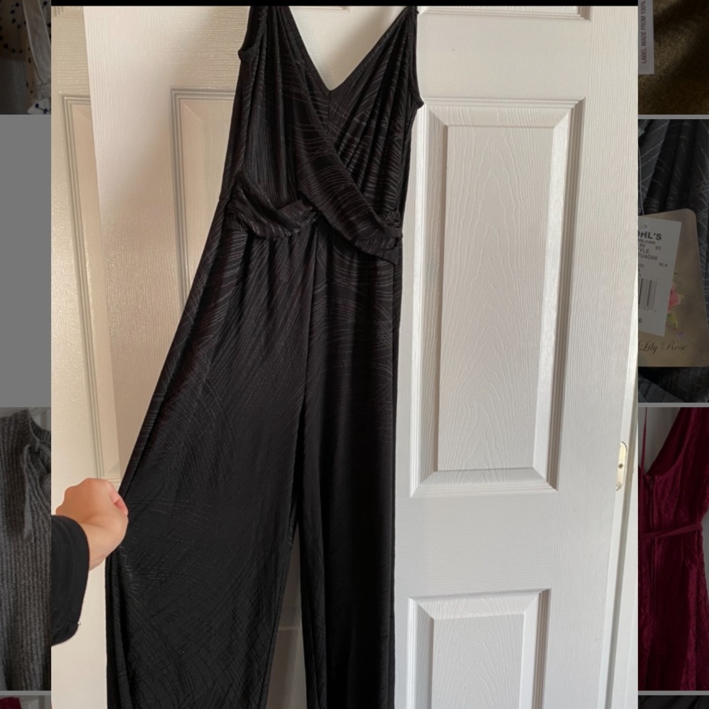 Textured Black Jumpsuit